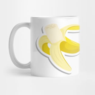 Peeled yellow banana Mug